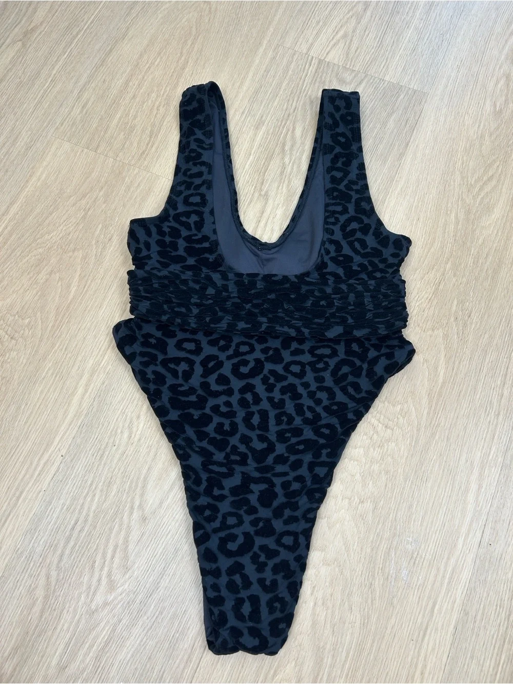 Toluca Artemis Panthera High Leg Cut Velvet One Piece